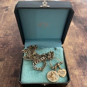 Juicy Couture Gold Tone Charm Necklace